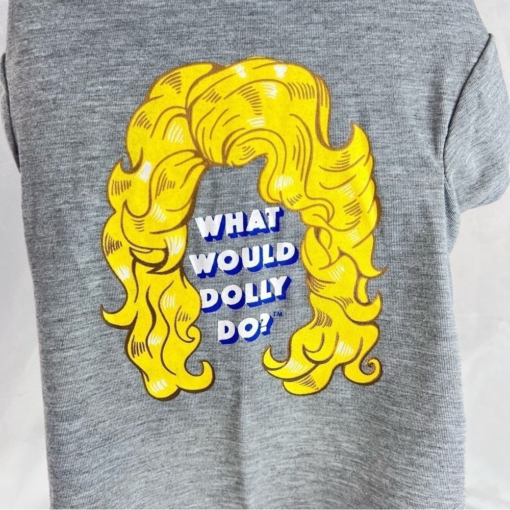 Doggy Parton What Would Dolly Do? T Shirt Gray - Picture 8 of 11